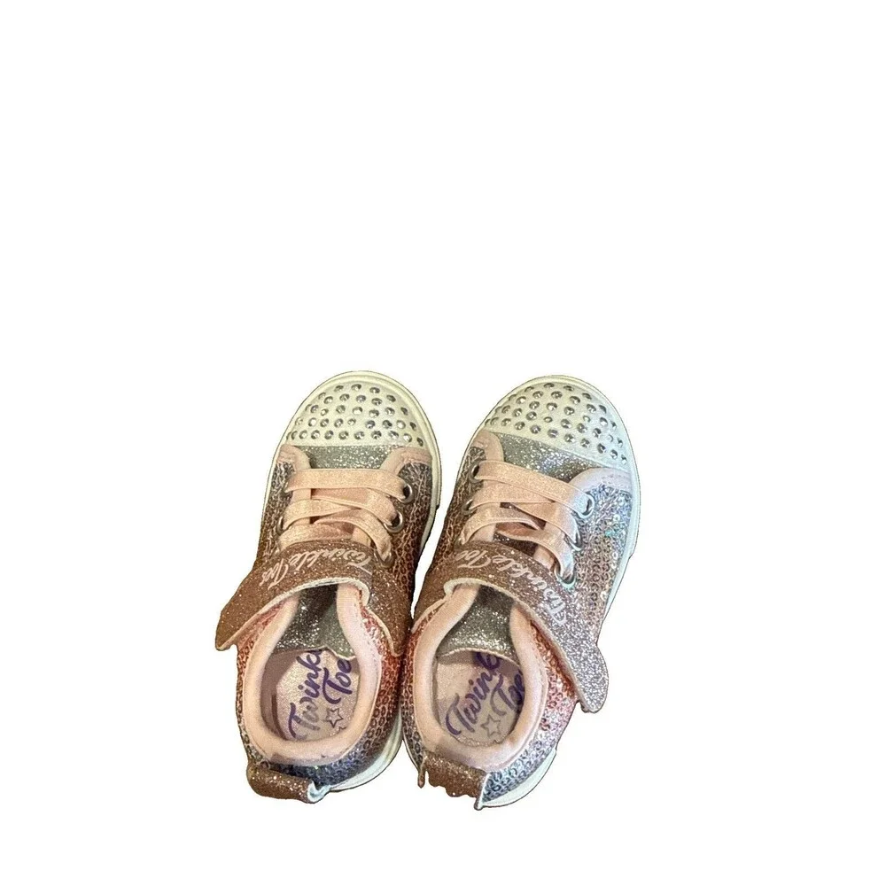 SKECHERS GIRLS LIGHT UP TWINKLE TOES SNEAKERS CHILDS 6